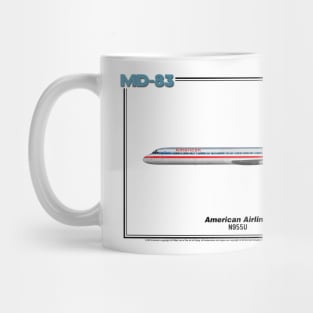 McDonnell Douglas MD-83 - American Airlines (Art Print) Mug